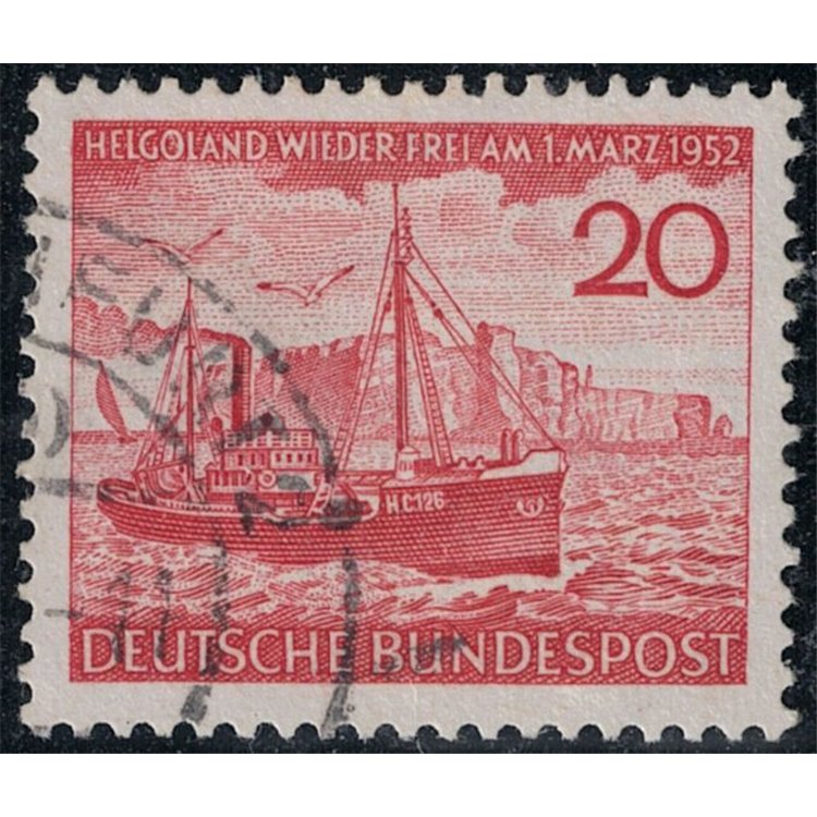 GERMANY BRD 1952 Return of Heligoland to Germany us