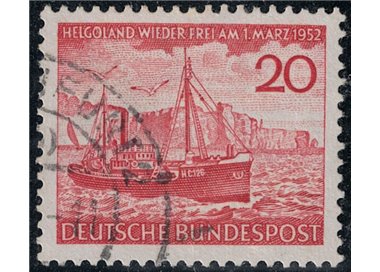 GERMANIA BRD 1952 Restituzione di Heligoland alla Germania us