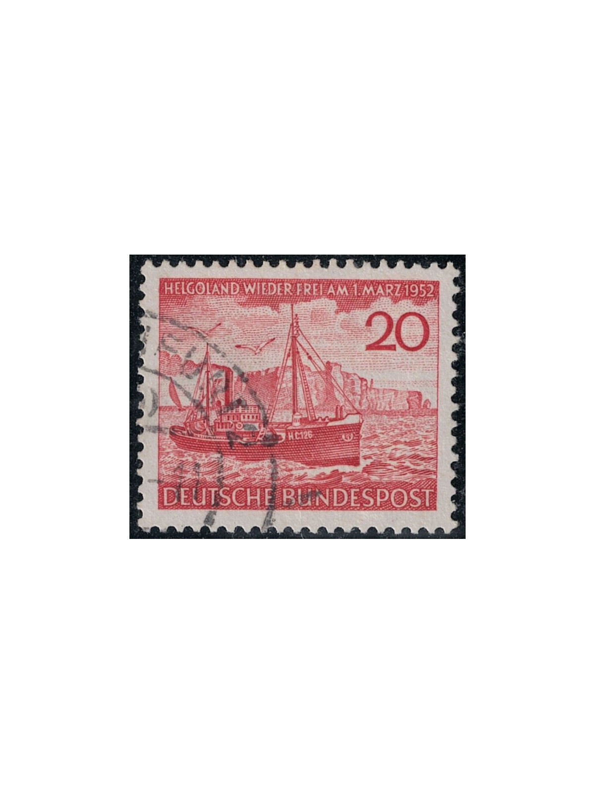 GERMANIA BRD 1952 Restituzione di Heligoland alla Germania us