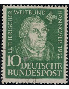 GERMANY BRD 1952 Lutheran Congress of Hannover us
