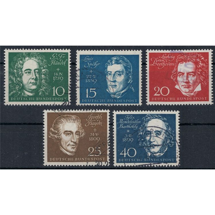GERMANIA BRD 1959 Beethoven Halle 5v us