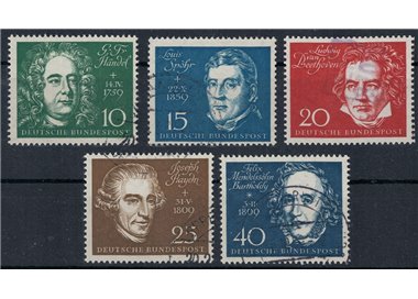 GERMANIA BRD 1959 Beethoven Halle 5v us