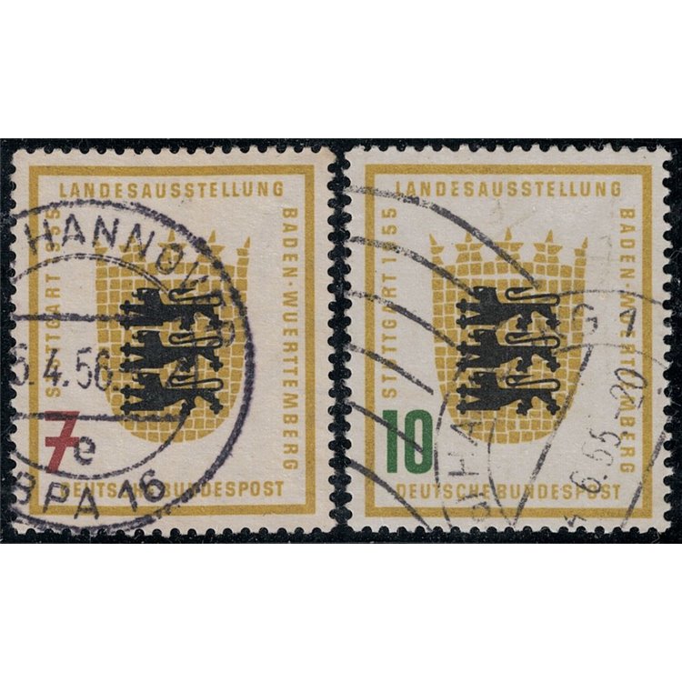 GERMANIA BRD 1955 Mostra regionale di Stoccarda 2v us