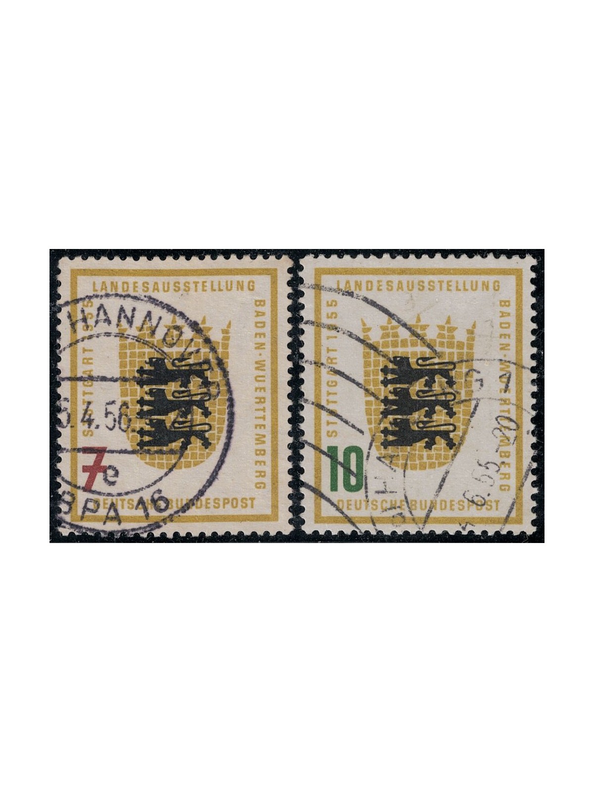 GERMANY BRD 1955 Stuttgart Regional Exhibition 2v us