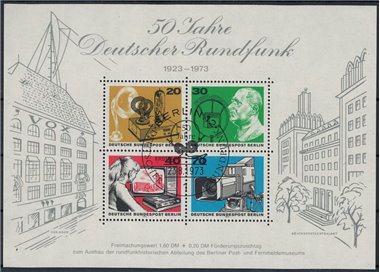 BERLINO 1973 Cinquantenario della radio tedesca 1 BF us