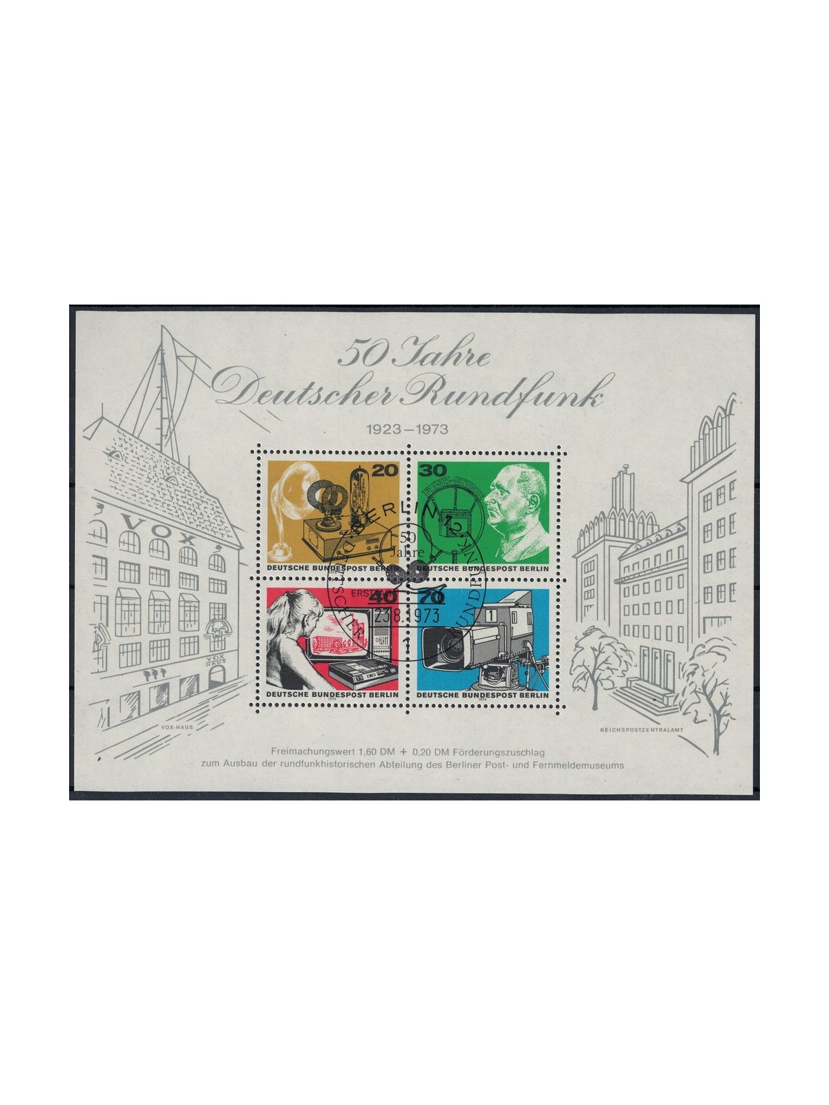 BERLIN 1973 Fiftieth anniversary of German Radio 1 s/s us