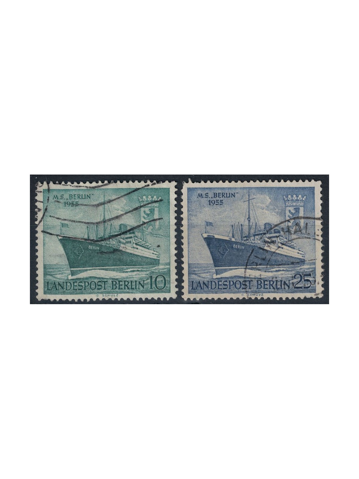 BERLINO 1955 Varo della nave Berlin 2v us
