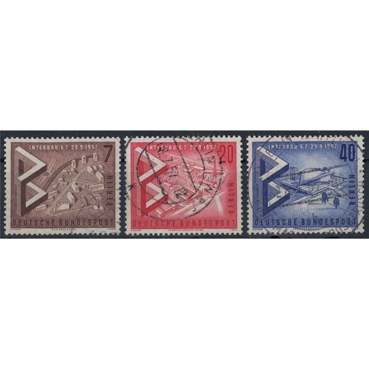BERLINO 1957 Esposizione internazionale dell'edilizia 3v us