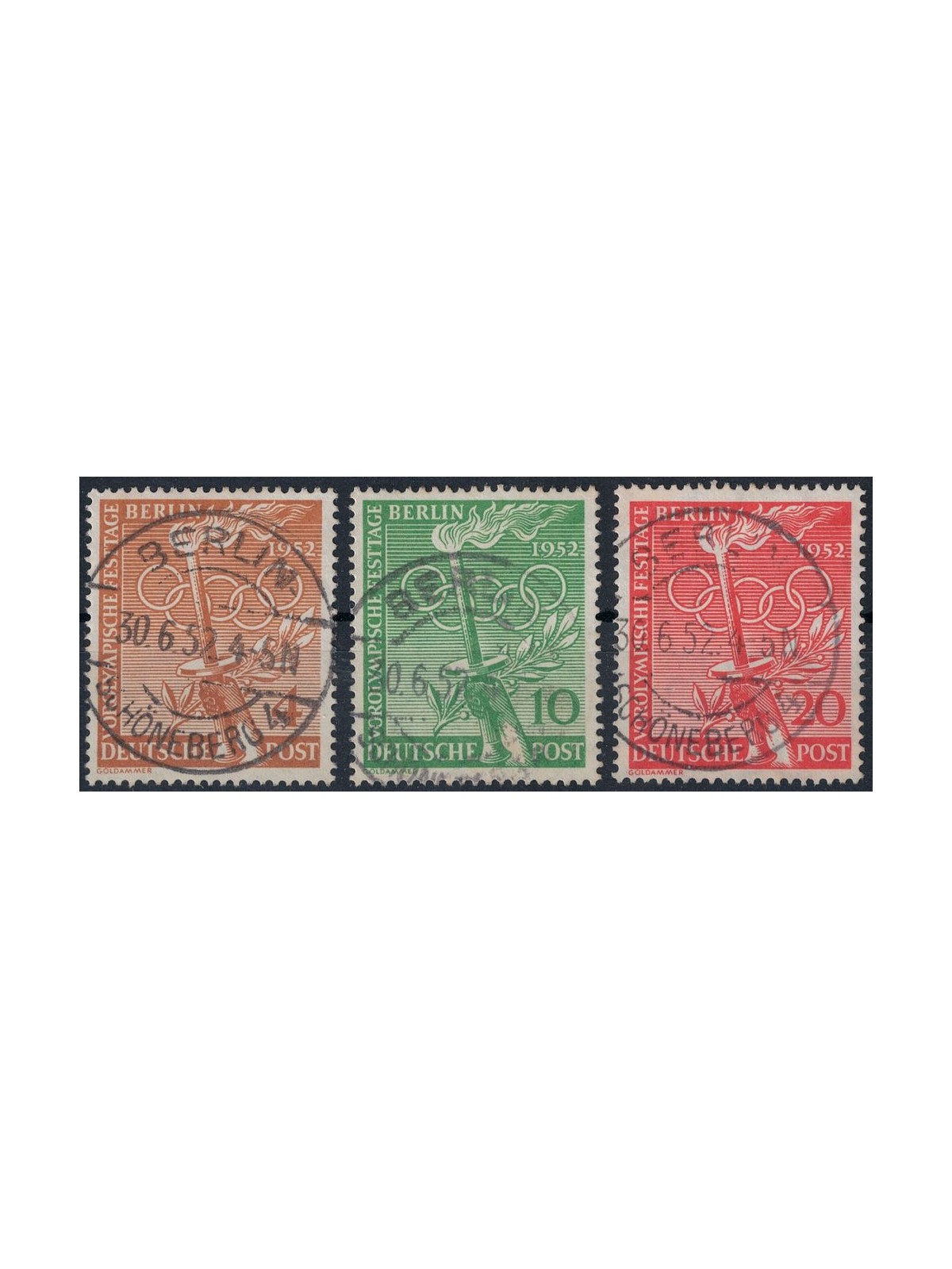 BERLIN 1952 Helsinki Olympics 3v us