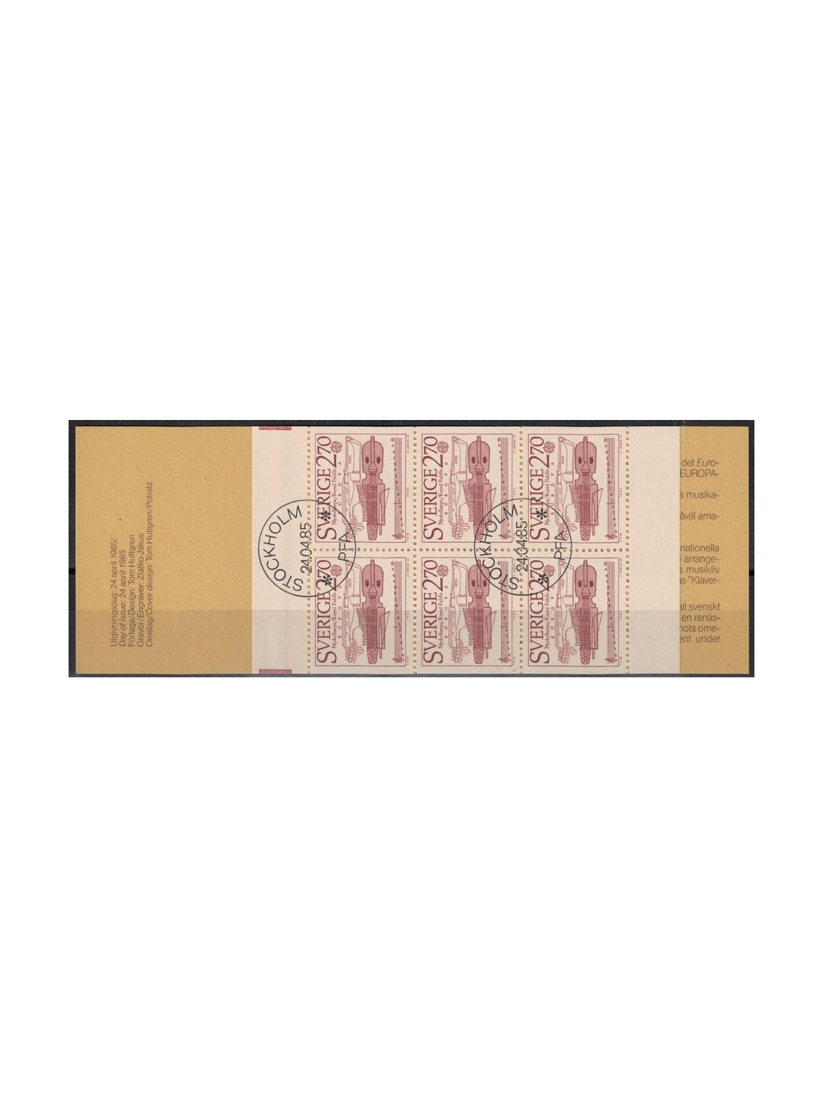 SVEZIA 1985 Europa LB us apg