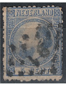NETHERLANDS 1867 Effigy of King William III 5c ultramarine us
