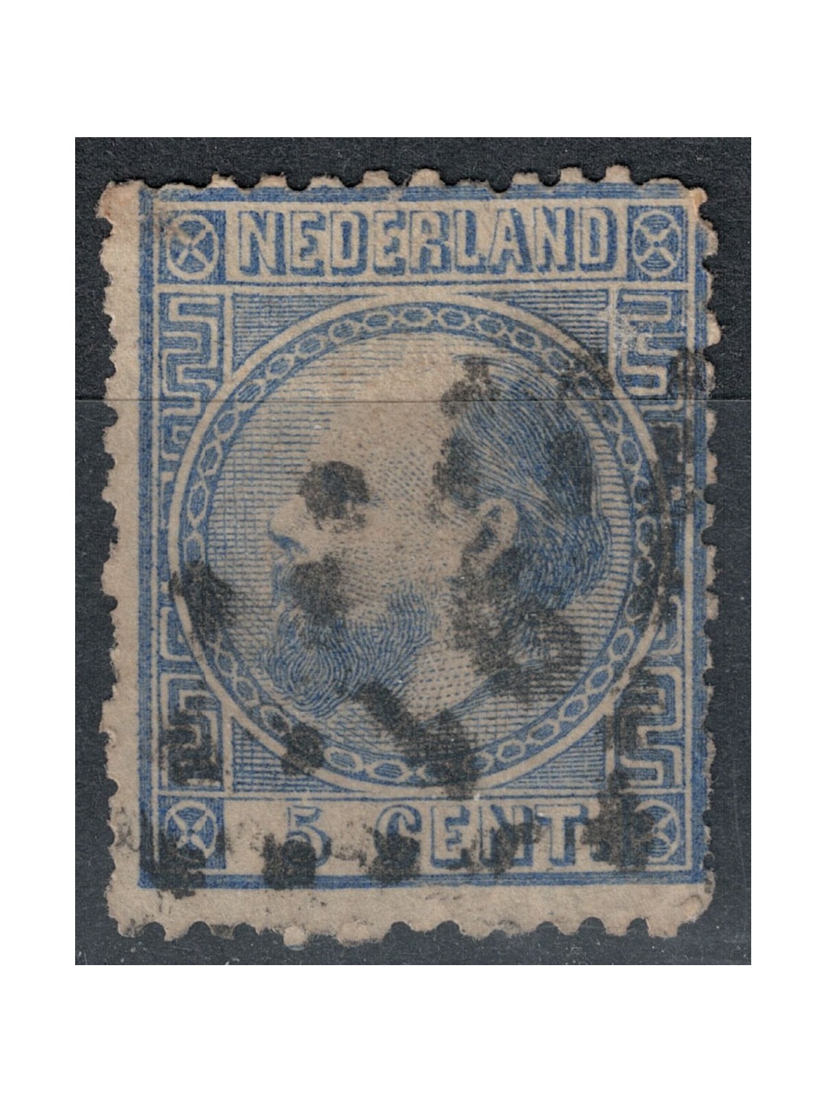OLANDA 1867 Effigie di Re Guglielmo III 5c oltremare us