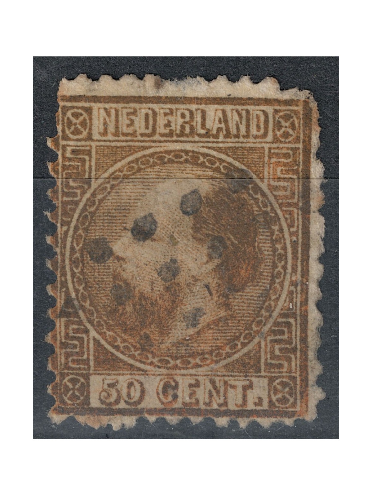 OLANDA 1867 Effigie di Re Guglielmo III 50c oro us