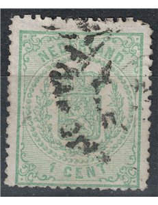 HOLLAND 1869-71 Coat of arms 1c green us