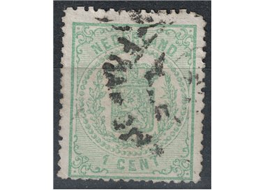HOLLAND 1869-71 Coat of arms 1c green us