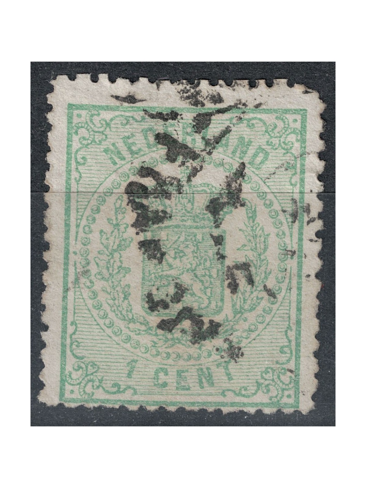 OLANDA 1869-71 Stemma 1c verde us
