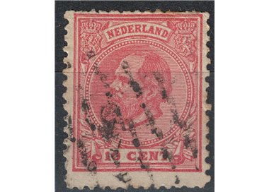 OLANDA 1872-88 Effigie di Re Guglielmo III 10c rosa us