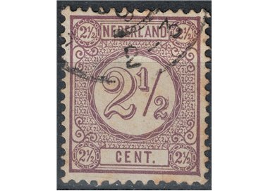 OLANDA 1876-94 Cifre in cerchio su fondo bianco 2½ violetto us