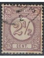 NETHERLANDS 1876-94 Numbers in circle on white background 2½ violet us