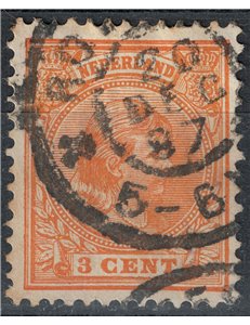 OLANDA 1891-97 Effigie della Regina Guglielmina 3c arancio us