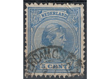 NETHERLANDS 1891-97 Effigy of Queen Wilhelmina 5c blue us
