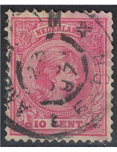 NETHERLANDS 1891-97 Effigy of Queen Wilhelmina 10c pink aniline us