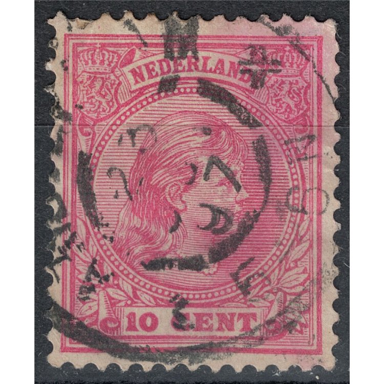 NETHERLANDS 1891-97 Effigy of Queen Wilhelmina 10c pink aniline us