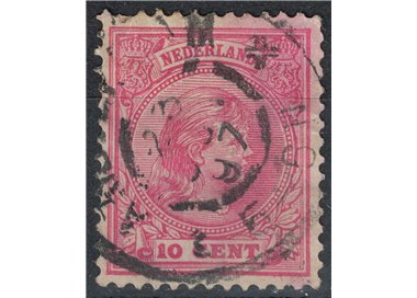 NETHERLANDS 1891-97 Effigy of Queen Wilhelmina 10c pink aniline us