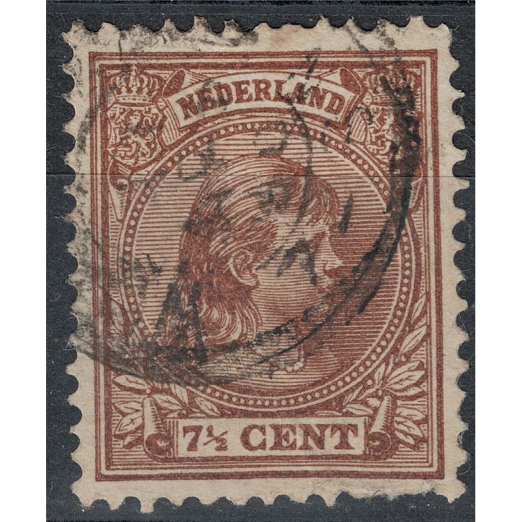 NETHERLANDS 1891-97 Effigy of Queen Wilhelmina 7½ brown us