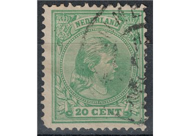 NETHERLANDS 1891-97 Effigy of Queen Wilhelmina 20c light green us