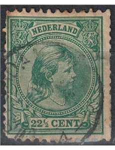 OLANDA 1891-97 Effigie della Regina Guglielmina 22½ verde scuro us