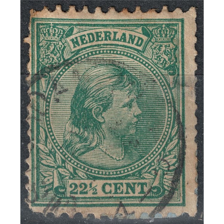 NETHERLANDS 1891-97 Effigy of Queen Wilhelmina 22½ dark green us