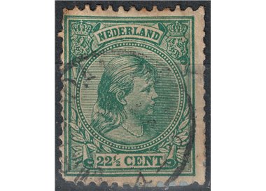 NETHERLANDS 1891-97 Effigy of Queen Wilhelmina 22½ dark green us