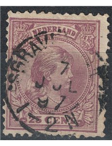 OLANDA 1891-97 Effigie della Regina Guglielmina 25c lilla us