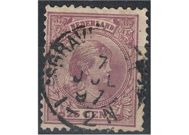 NETHERLANDS 1891-97 Effigy of Queen Wilhelmina 25c lilac us