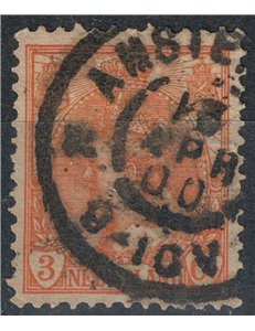 OLANDA 1898-1906 Effigie della Regina Guglielmina 3c arancio us