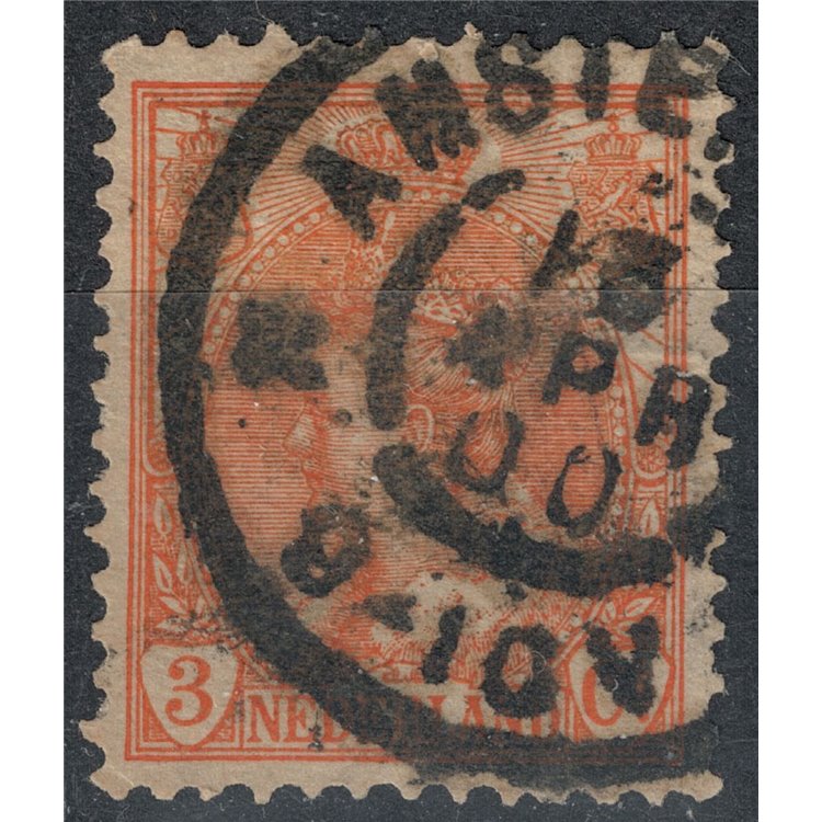 NETHERLANDS 1898-1906 Effigy of Queen Wilhelmina 3c orange us