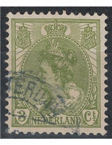 OLANDA 1898-1906 Effigie della Regina Guglielmina 3c verde oliva us
