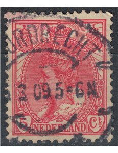 NETHERLANDS 1898-1906 Effigy of Queen Wilhelmina 5c pink us