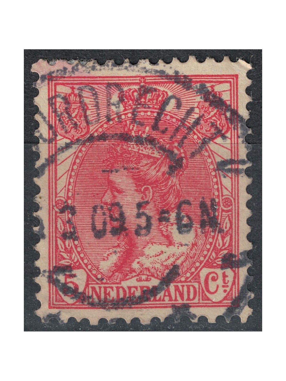 OLANDA 1898-1906 Effigie della Regina Guglielmina 5c rosa us