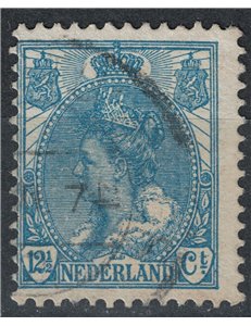 OLANDA 1898-1906 Effigie della Regina Guglielmina 12½ azzurro us