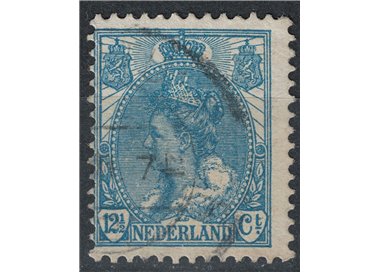 OLANDA 1898-1906 Effigie della Regina Guglielmina 12½ azzurro us