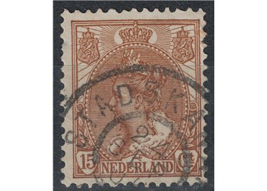NETHERLANDS 1898-1906 Effigy of Queen Wilhelmina 15c bistro us