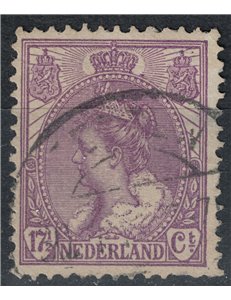 NETHERLANDS 1898-1906 Effigy of Queen Wilhelmina 17½ violet us