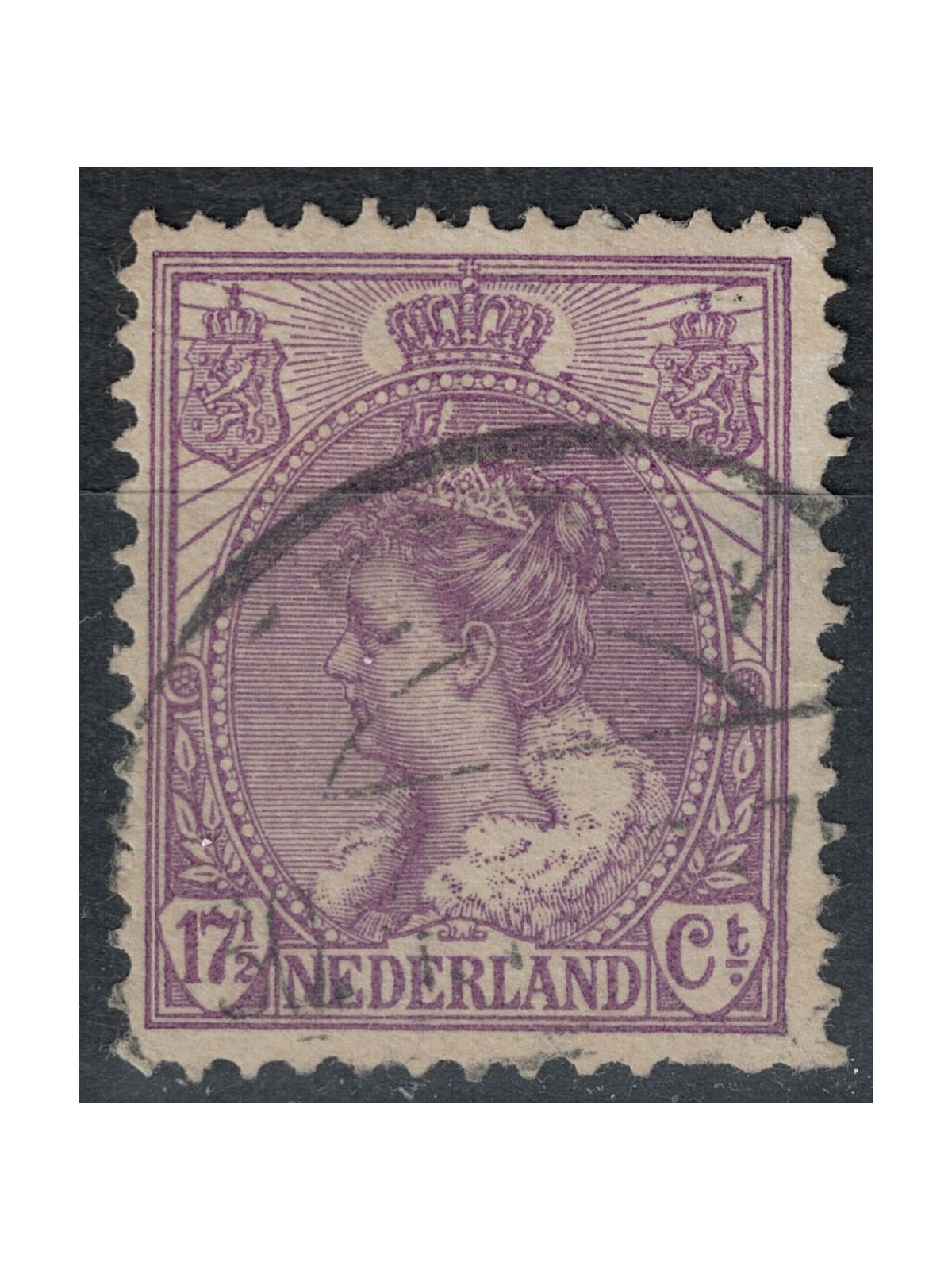 NETHERLANDS 1898-1906 Effigy of Queen Wilhelmina 17½ violet us