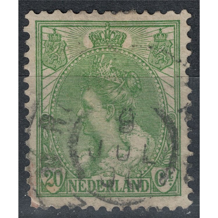 NETHERLANDS 1898-1906 Effigy of Queen Wilhelmina 20c green us