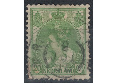 NETHERLANDS 1898-1906 Effigy of Queen Wilhelmina 20c green us