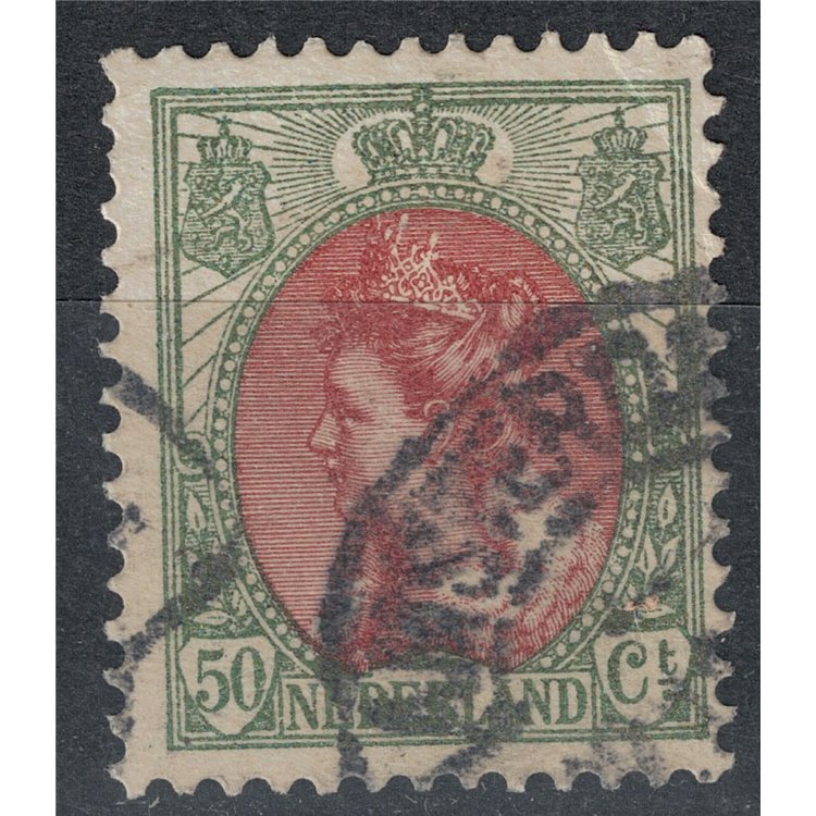 NETHERLANDS 1898-1906 Effigy of Queen Wilhelmina 50c bronze and garnet us