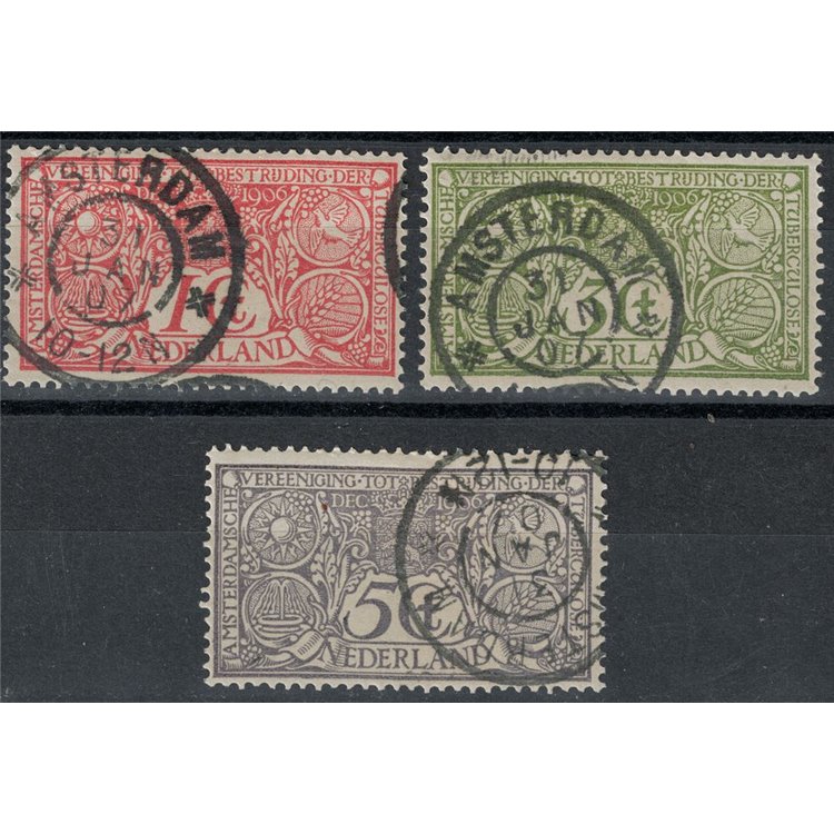 HOLLAND 1906 Pro antitubercular works 3v us