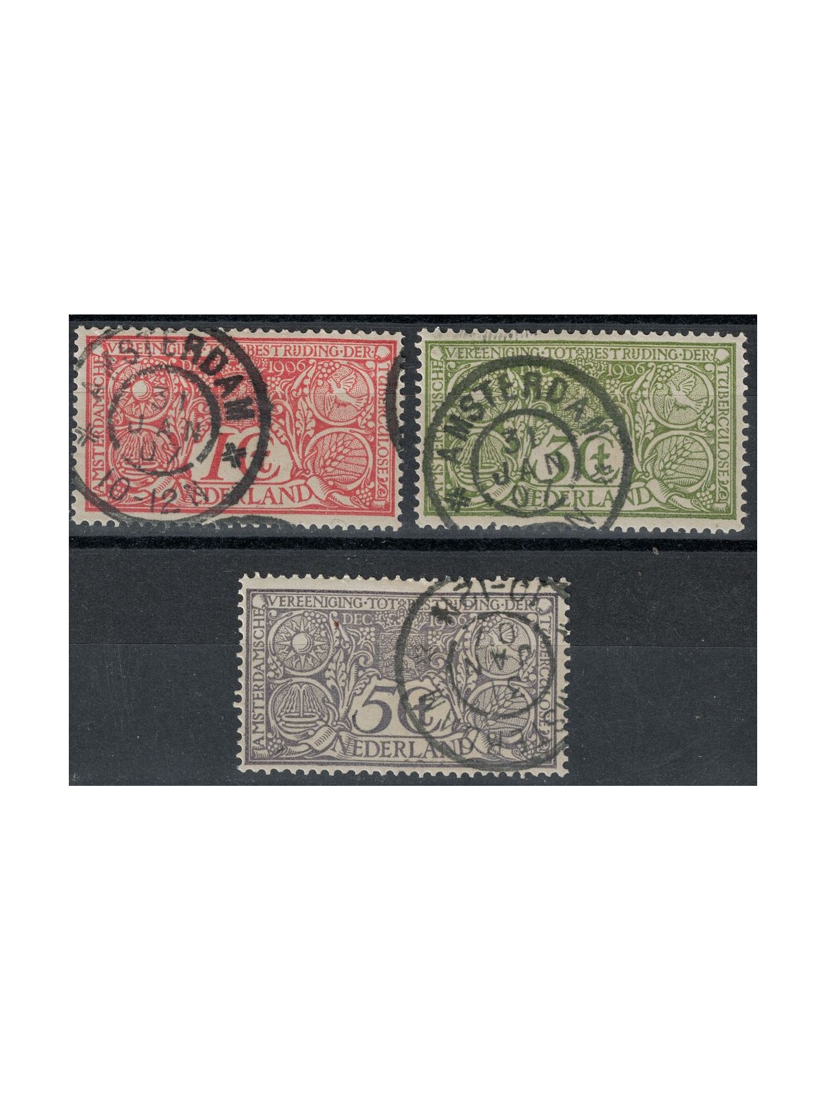 OLANDA 1906 Pro opere antitubercolari 3v us